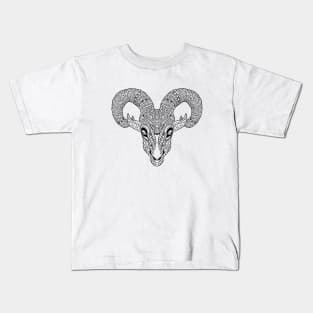 Goat Head Aztec Mexican Tribal Pattern Kids T-Shirt